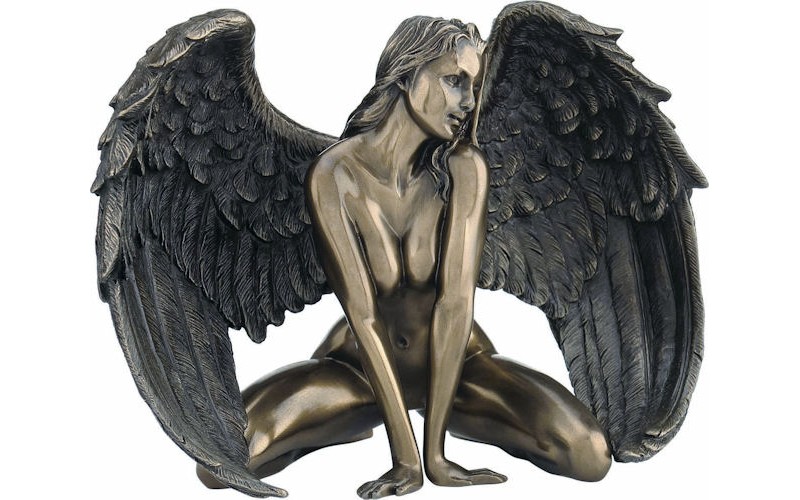 Γυμνή άγγελος με φτερά (Αγαλμα Ηλεκτρόλυσης Μπρούτζου 12.5εκ)
